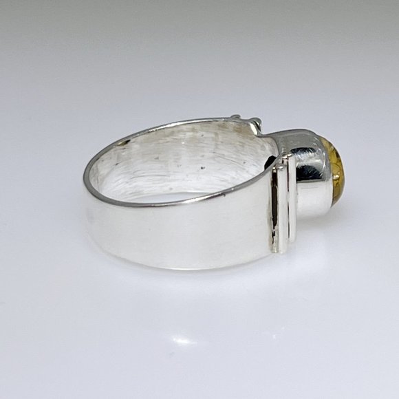 Modern style sterling silver and Citrine ring, size 7.75, NWOT - Picture 3 of 5